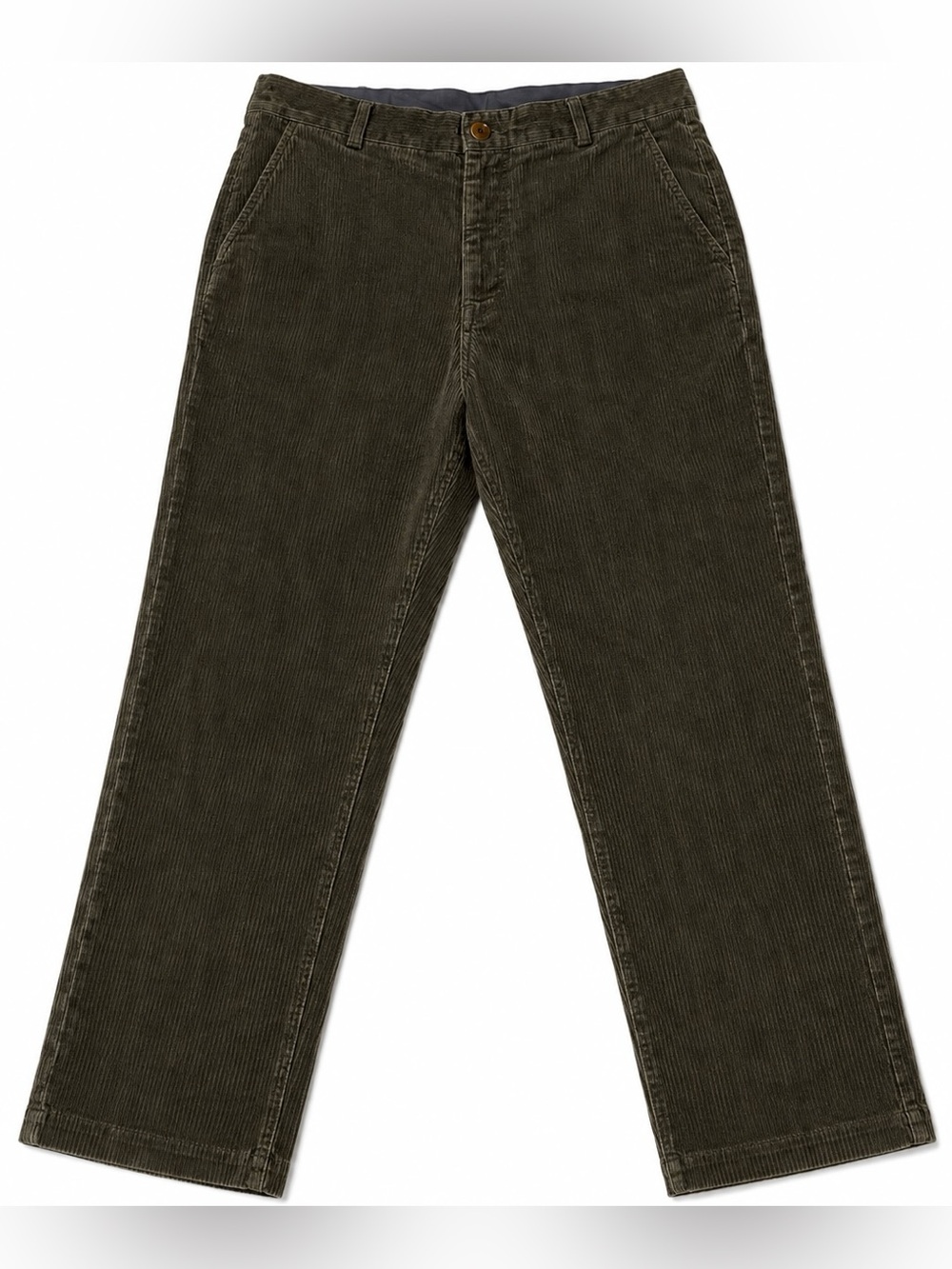 Brooks Brothers Dark Olive Men’s Clark Fit Straight Corduroy Pants Size W33 L32